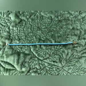 Pretty bird Blue stone tennis Bracelet gold plated